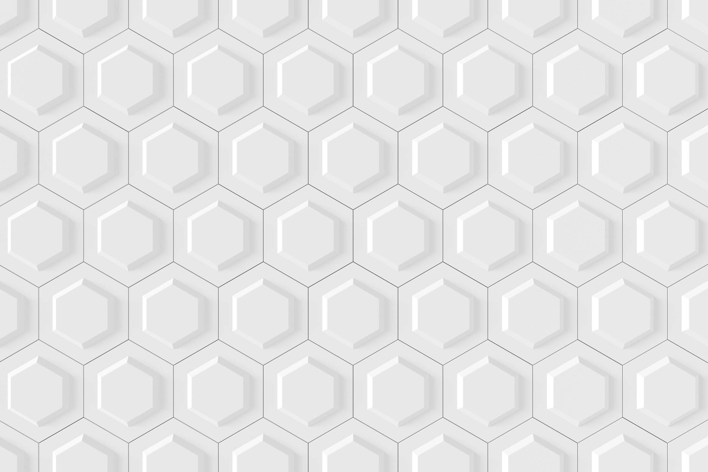 Abstract Hexagonal Wallpaper Background 3D Rendering